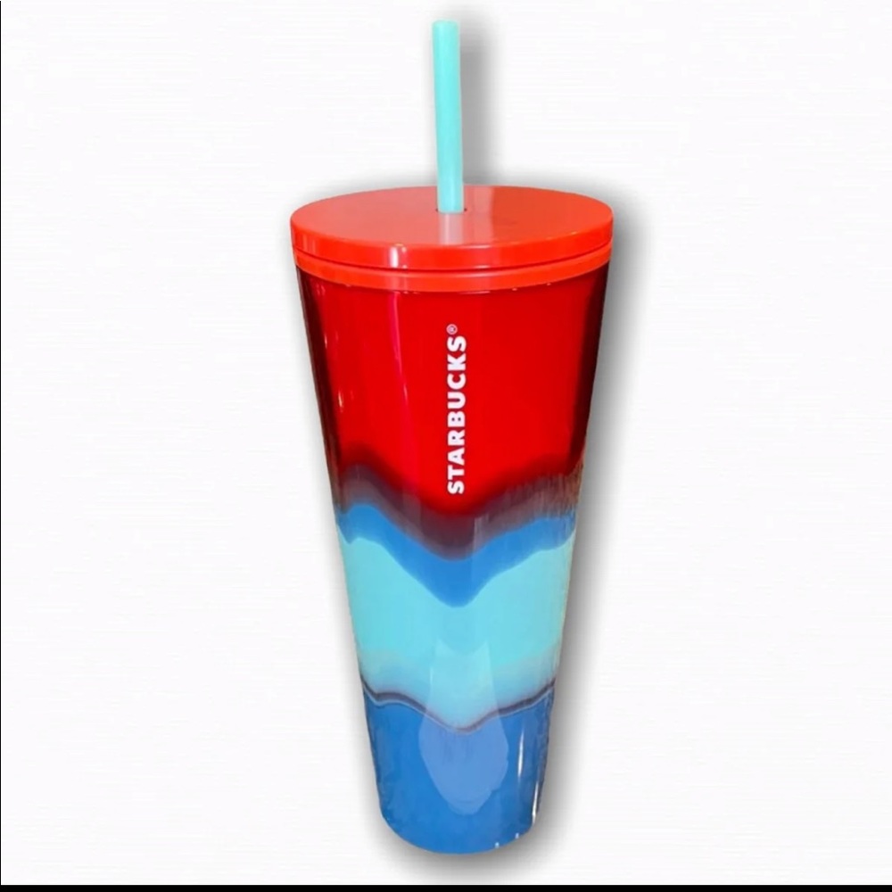 ❤️🤍💙 Starbucks 24 oz cold cup